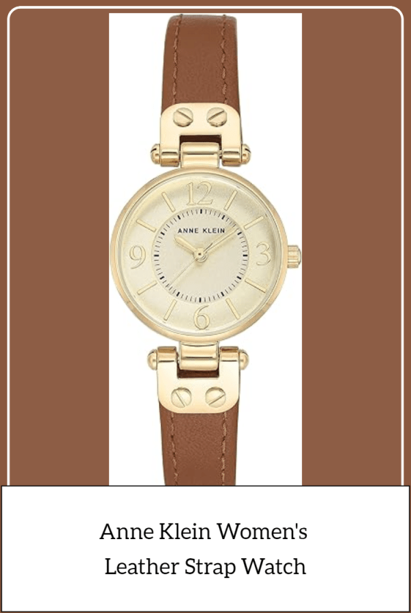 Anne Klein Women’s Leather Strap Watch